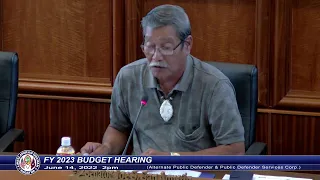 FY 2023 Budget Hearing - Senator Joe S. San Agustin - June 14, 2022 2PM APD & PDSC