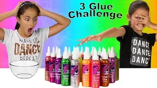 3 Colors of Glue Slime Challenge!!! New Colors!!!