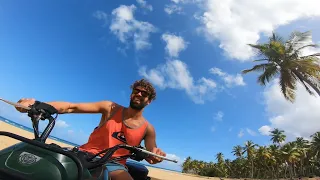 Fun with quad at Playa Coson - samana, Dominican Republic Gopro HD