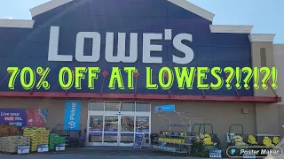 70% Off At Lowes?!?!?!