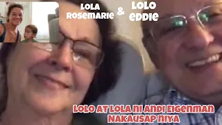 ANDI EIGENMAN NAPAKASAYA NA MAKAUSAP ANG KANYANG LOLA ROSEMARIE GIL AT KANYANG LOLO EDDIE MESA