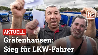 Lkw-Streik in Gräfenhausen beendet - Fahrer werden ausbezahlt | hessenschau