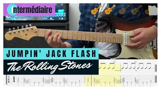 Jumpin' Jack flash - Cours de guitare - Version simple à jouer