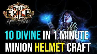 1 Minute Crafting 10 Divine Minion Helmet | POE 3.23