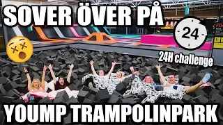 SOVER ÖVER PÅ YOUMP TRAMPOLINPARK *GALNA TRICKS* och *GIVE AWAY*