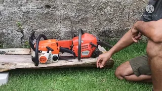 Husqvarna 120 vs Stihl MS 180 vídeo 1