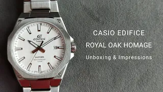 Better than a Royal Oak! Unboxing video of white dial EFR-S108D-7AV Casio Edifice