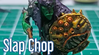 My first attempt at Slap Chop. AOS Orruk Gutrippaz using speed paints.