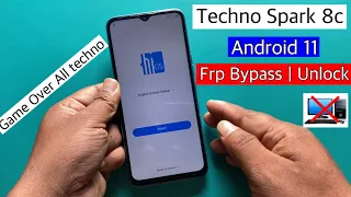 Techno Spark 8c (KG5K) Frp Bypass without Pc || techno spark 8c android 11 remove google lock ||