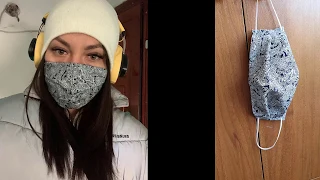 Многоразовая ЗАЩИТНАЯ МАСКА для лица. Выкройка защитной маски для лица + подробный пошив