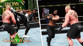 WWE 2K20 SIMULATION: Roman Reigns vs Brock Lesnar | Crown Jewel 2021 Highlights