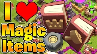 I LOVE MAGIC ITEMS! - TH7 GARCH Farming! - Push that Rush Ep.5 - Clash of Clans