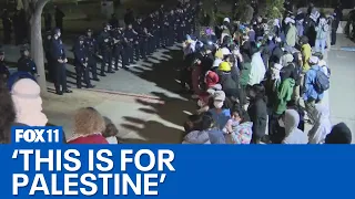 UCLA students detained on campus during pro-Palestine protest