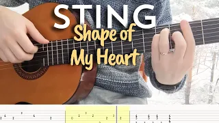 Sting - Shape of My Heart (easy fingering with tabs) спрощена аплікатура на гітарі, таби