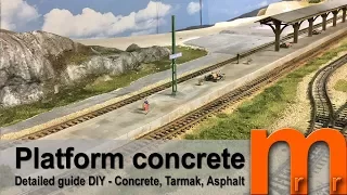 Model Concrete platform for Model Railroad or diorama