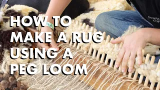 How to make a rug using a peg loom