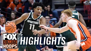 Michigan State Spartans vs. Illinois Fighting Illini Highlights | CBB on FOX