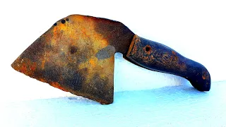 Restoration Rusty Old Butcher Knife