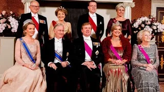 Koningin Máxima & koning Willem-Alexander ontvangen koning Filip en koningin Mathilde