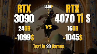 RTX 3090 vs RTX 4070 Ti SUPER : Test in 20 Games in 1440P - ft. R7 5800x3d