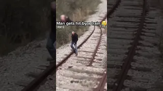 Man gets hit by a train. Tragic story