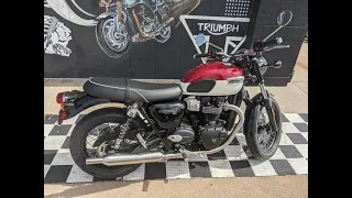 New Triumph Bonneville T100 CARNIVAL RED FUSION WHITE 2021