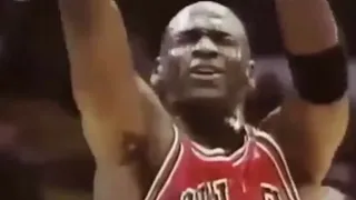 Michael Jordan's eyes closed free throws