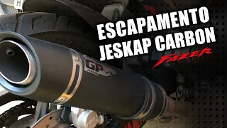 FAZER 250 YAMAHA - escapamento Jeskap carbon - Ultimo upgrade