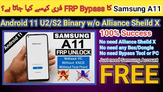 Samsung A11 (A115f)  FRP Bypass Android 11 Without PC New Method 2022 U2 binary | TECH City 2.0