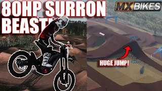 80 HORSEPOWER SURRON HAS INSANE POWER IN MXBIKES!!