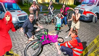 VOVÓ E A VALENTINA PONTES NO PARQUE DO CONDOMÍNIO ANDANDO DE BICICLETA ACONTECEU UM (ACIDENTE)