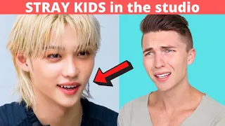 VOCAL COACH Justin Reacts to STRAY KIDS Recording "God's ddu ddu ddu" in the Studio