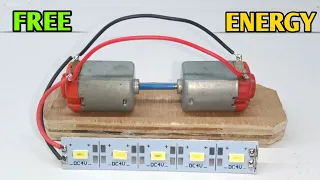 Free energy generator with two dc motor