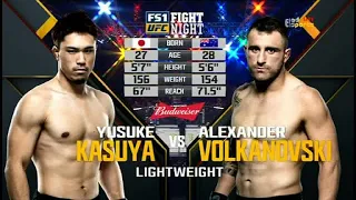 Alexander Volkanovski vs Yusuke Kasuya UFC Fight Night FULL FIGHT NIGHT CHAMPIONSHIP