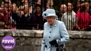 The Queen Inspects Guard of Honour at Balmoral Castle to Mark the Start of her Summer Holiday