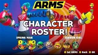 ARMS Full Character Roster! - ARMS Types, FREE DLC, & More!