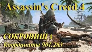 Assassin's Creed 4. Поиск сокровищ. Координаты 901,263 Птит-Каверн, пещера контрабандистов