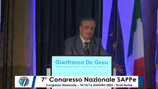 7° Congresso Nazionale SAPPe: Intervento Gianfranco De Gesu