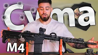 Страйкбольный автомат Cyma M4 CM098B Platinum (6 мм, QBS, М-ЛОК) видео обзор