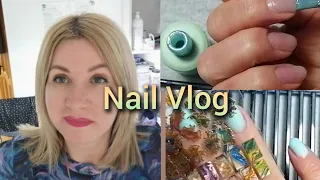 #Nail влог 39 Маникюр себе левой рукой, педикюр до и после, #влогмастера