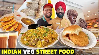 INDIAN STREET FOOD | Ragda Pattice, Vada Pav, Momos, Sarso ka Saag  Paan Ras Malai | Best in Dubai