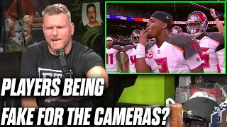 Pat McAfee & AJ Hawk Talk NFL Players Being Fake For The Cameras