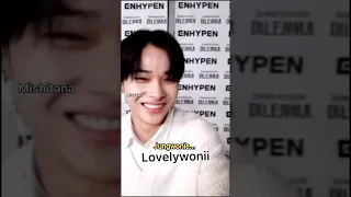 he looks so happy about his answer lmao...😭😂 #jungwon #niki #wonki #enhypen #fypシ #fyp