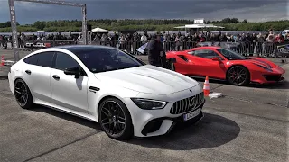 Mercedes AMG GTs 4 Door Coupe vs McLaren 600LT vs Ferrari 488 Pista - Drag Race