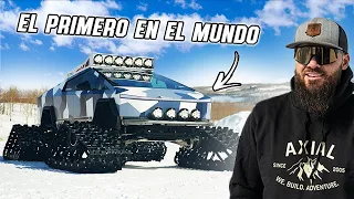 El Primer Cybertruck Con llantas De Huella Es Una Locura!