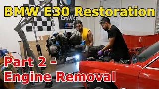 How To Remove An M20 Engine - BMW E30 325i Convertible - Restoration Series Part 2