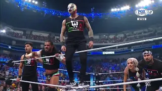 Rey Mysterio defiende a Santos Escobar del ataque de The Judgment Day - Smackdown 14/04/2023 Español