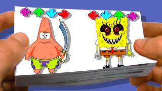 [FNF] Evil SpongeBob Exe vs Patrick Star Flipbook Animation (Part 1)