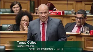 Question 5 - Tamati Coffey to the Minister of Finance