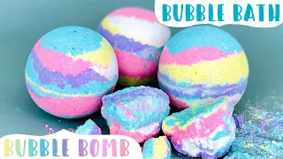 Bubble Up with Colorful Rainbow Bubble Bath Bombs